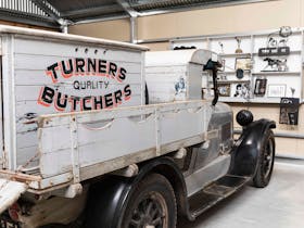 Historic restored butchers van in Angaston Museum