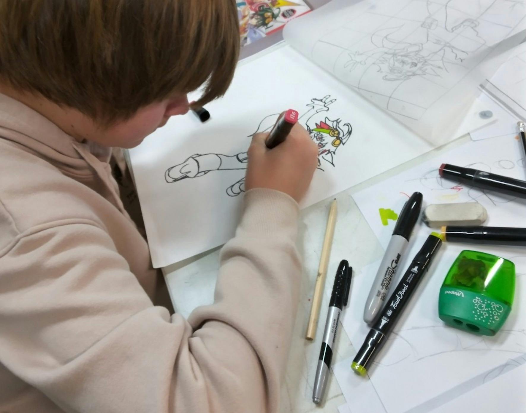 Scribble Cat Studios- Manga Drawing Class: Characters and Poses