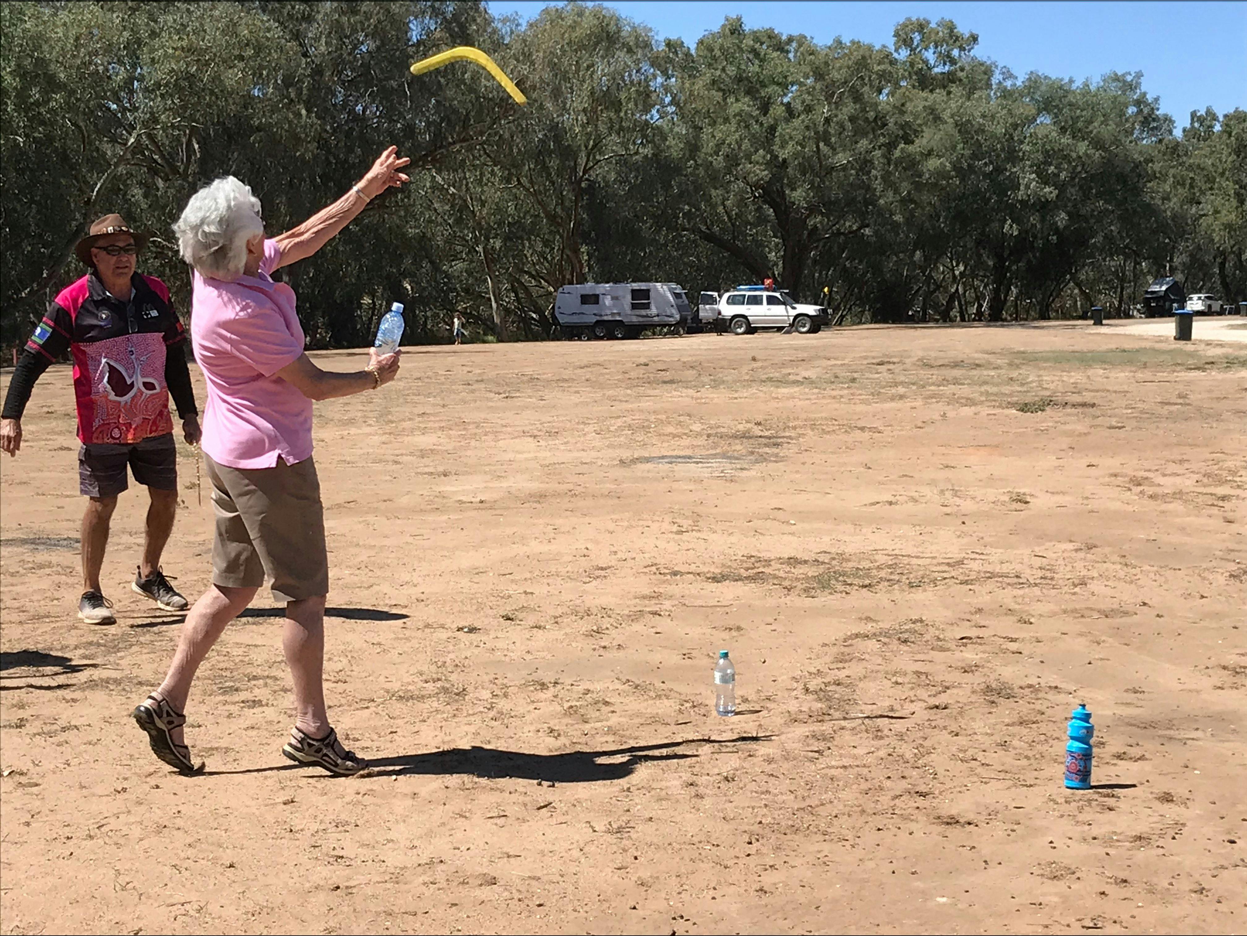 Try your hand at throwing a boomerang