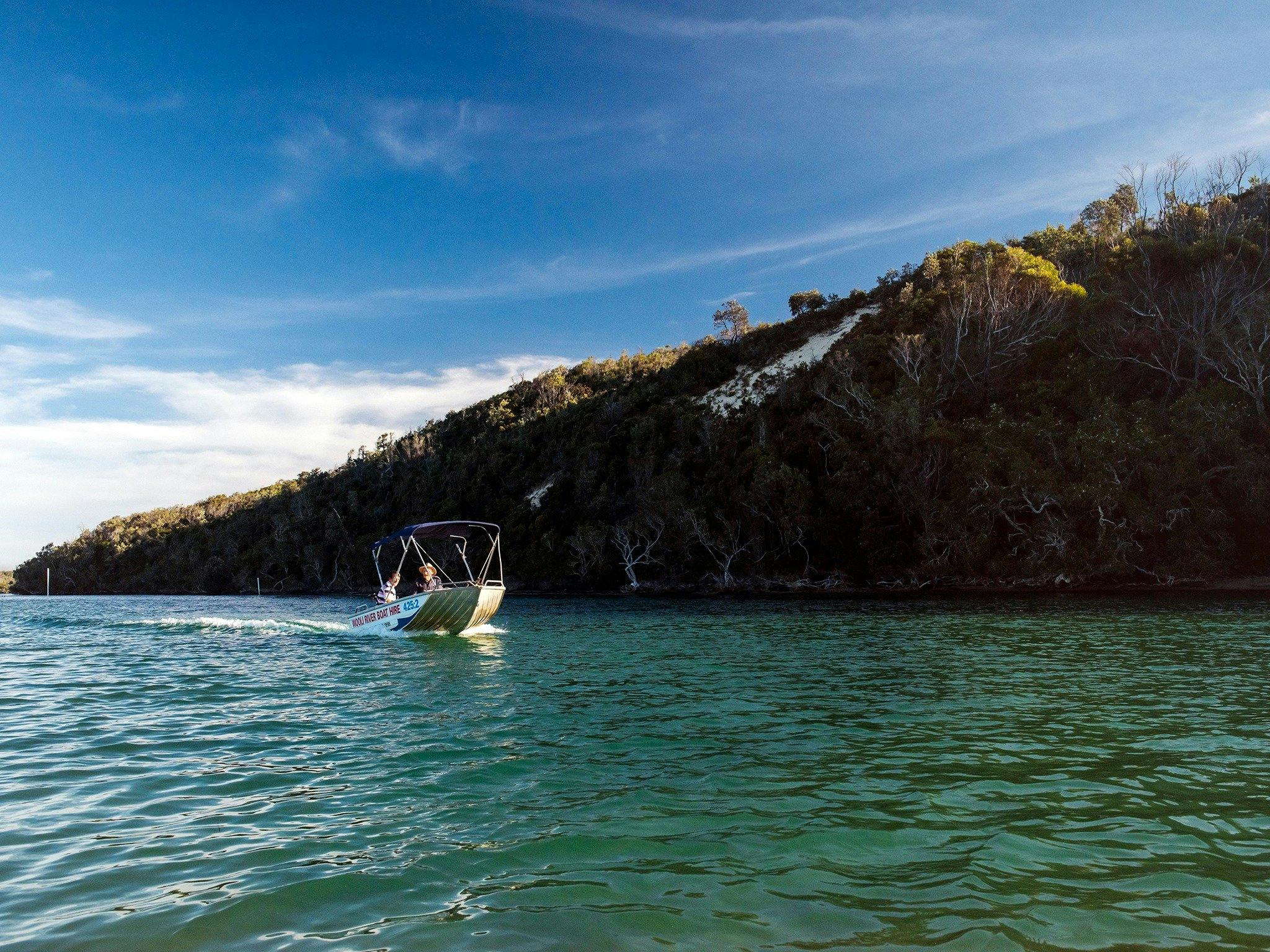 Take a boat trip on the Wooli Wooli River