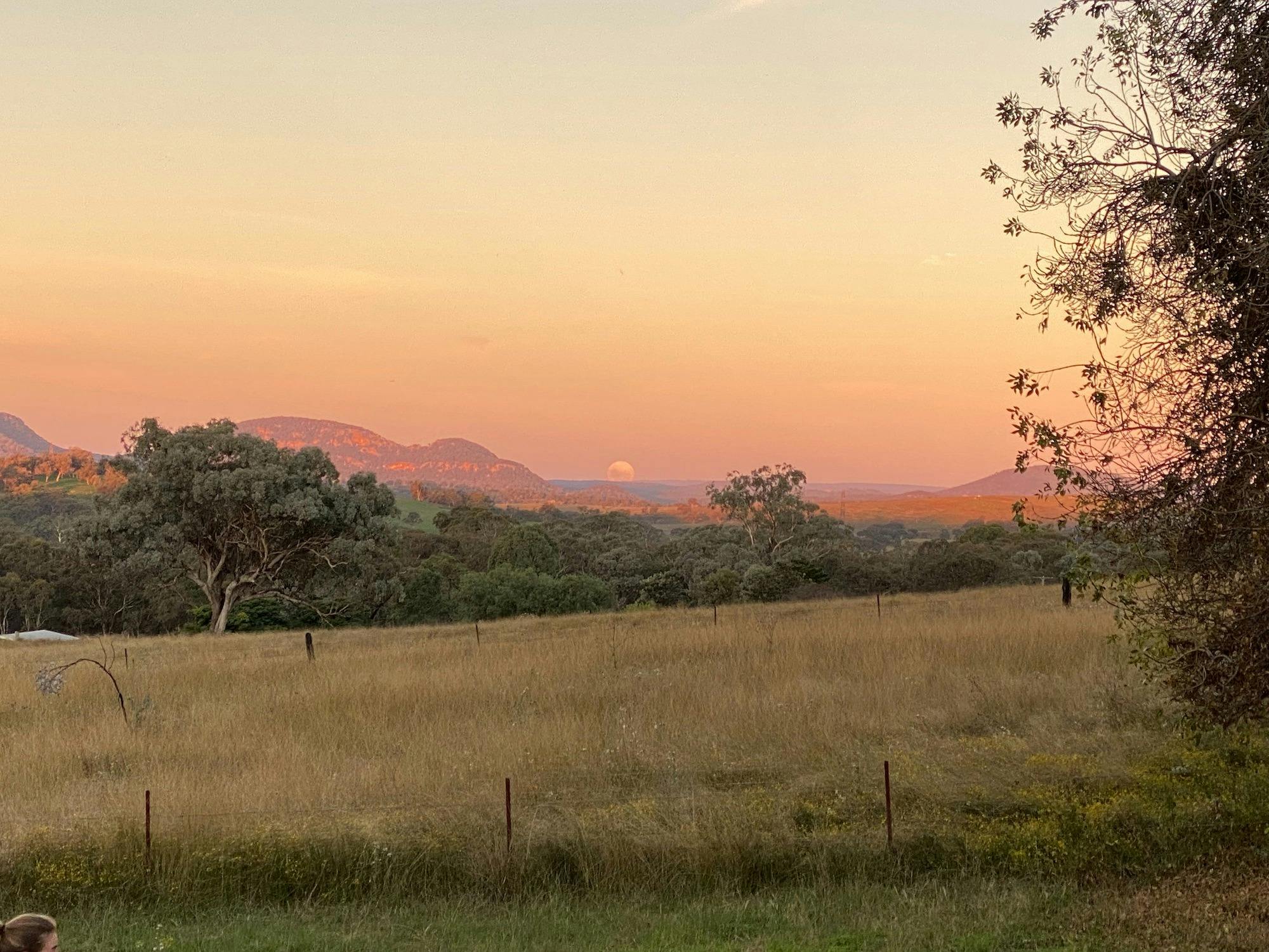 Moonrise view over Elephant Mountain