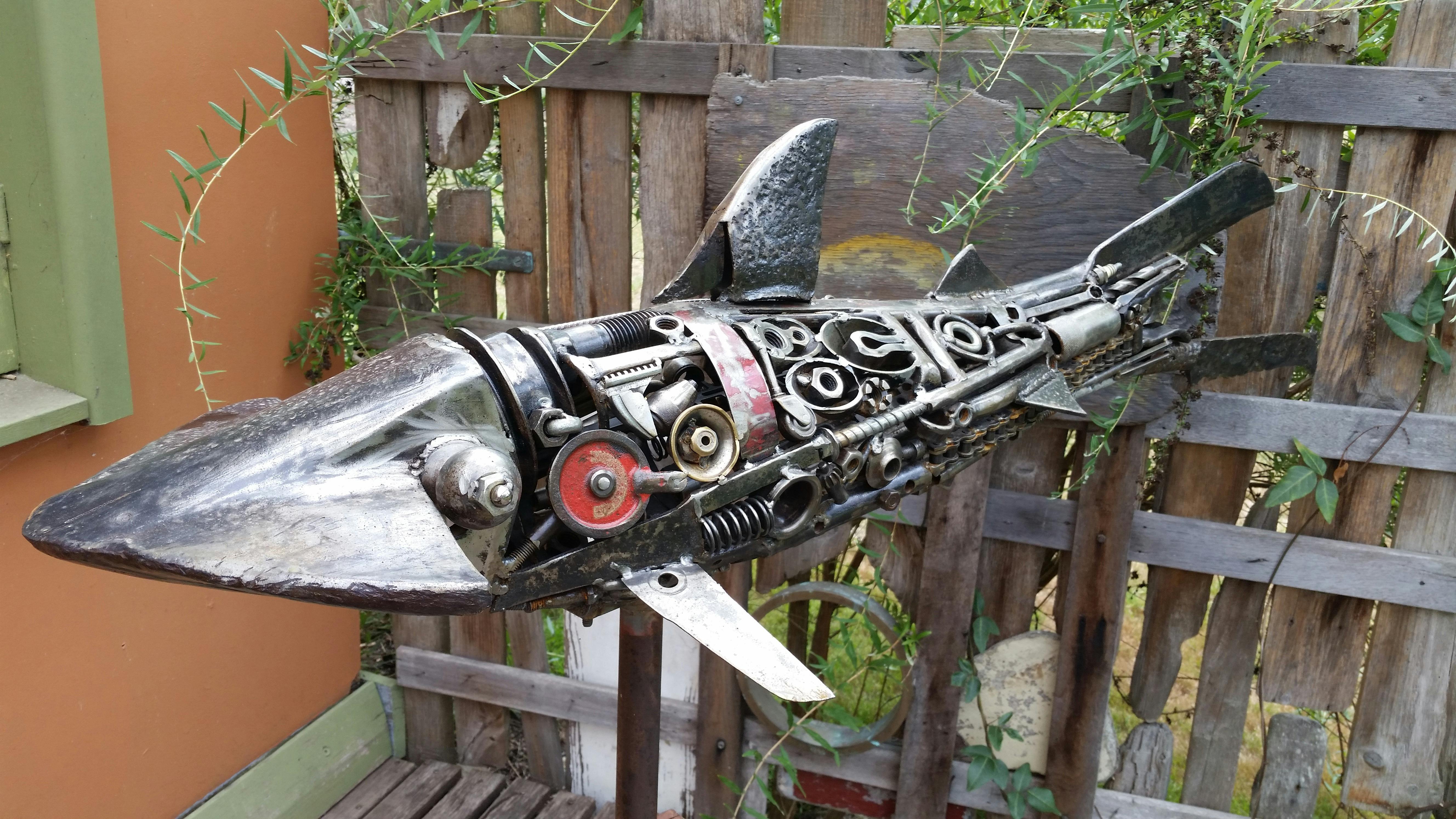 Shark sculpture