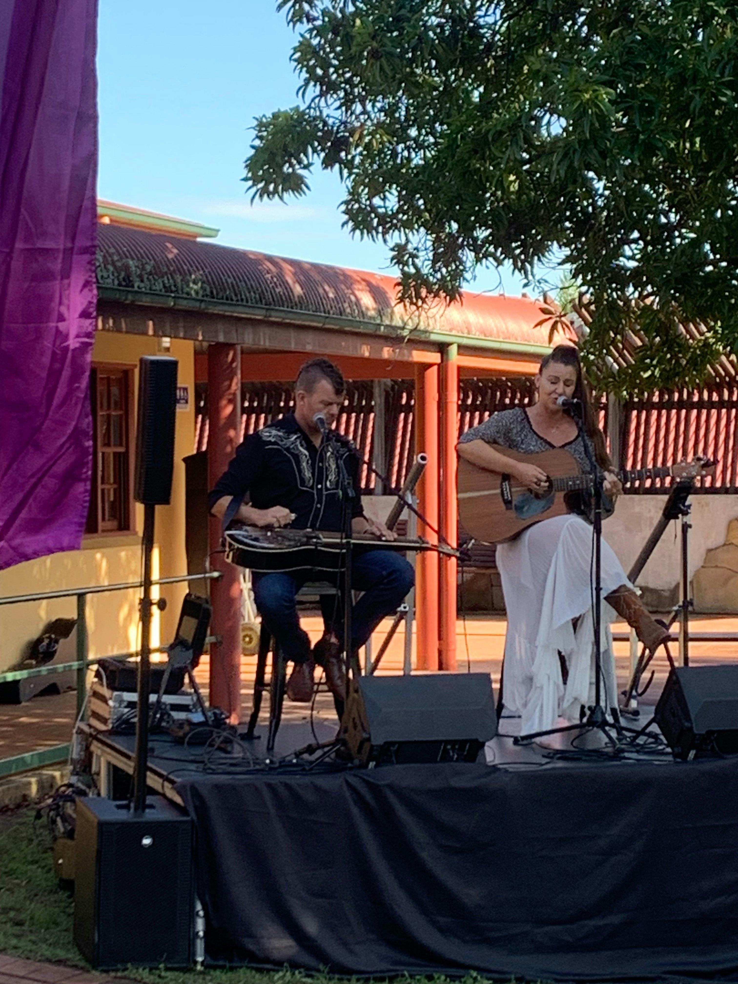 Katy Brooks and Thor Phillips at Feb 2025 Stratheden Street Markets