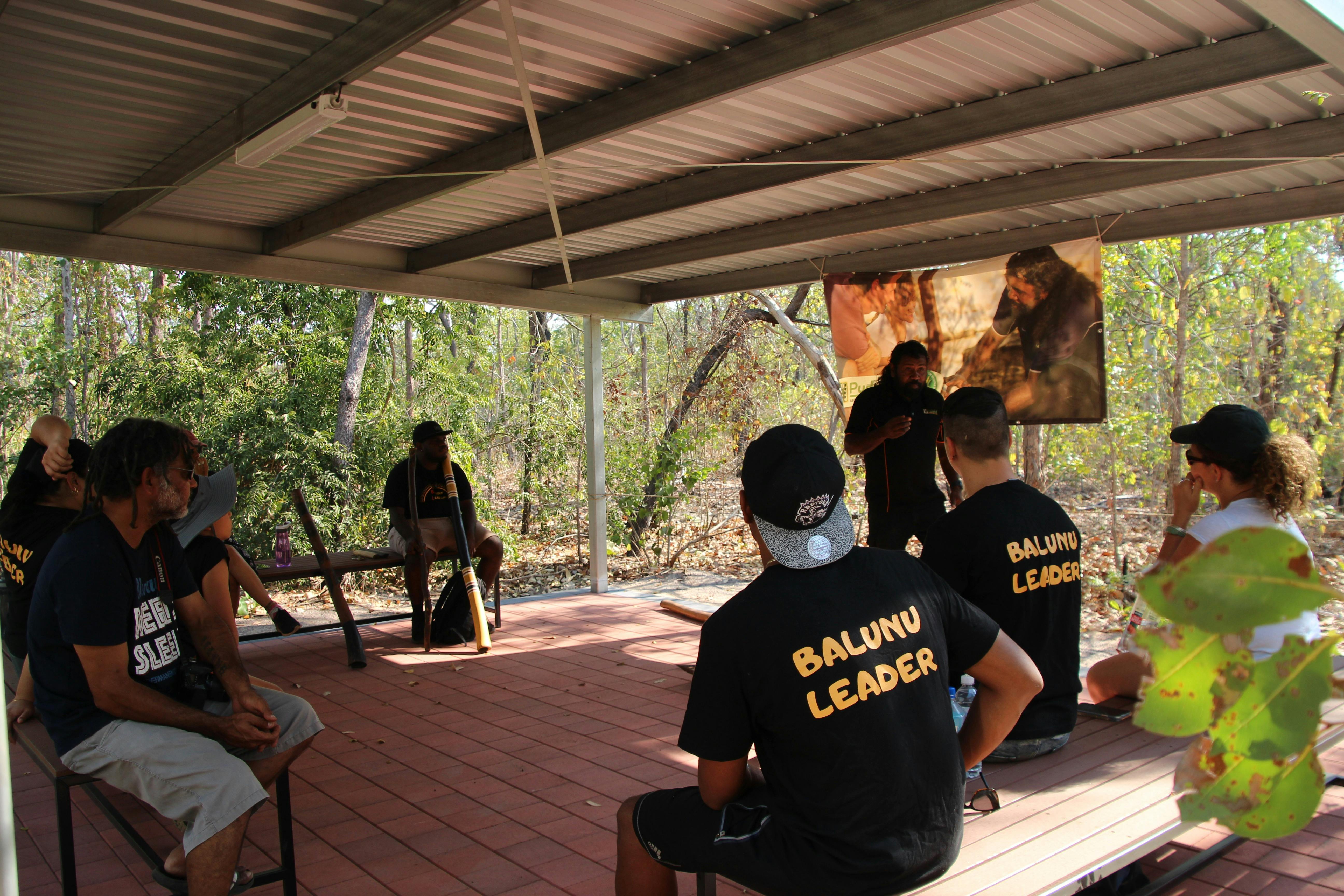 A group on a tour at Pudakul.