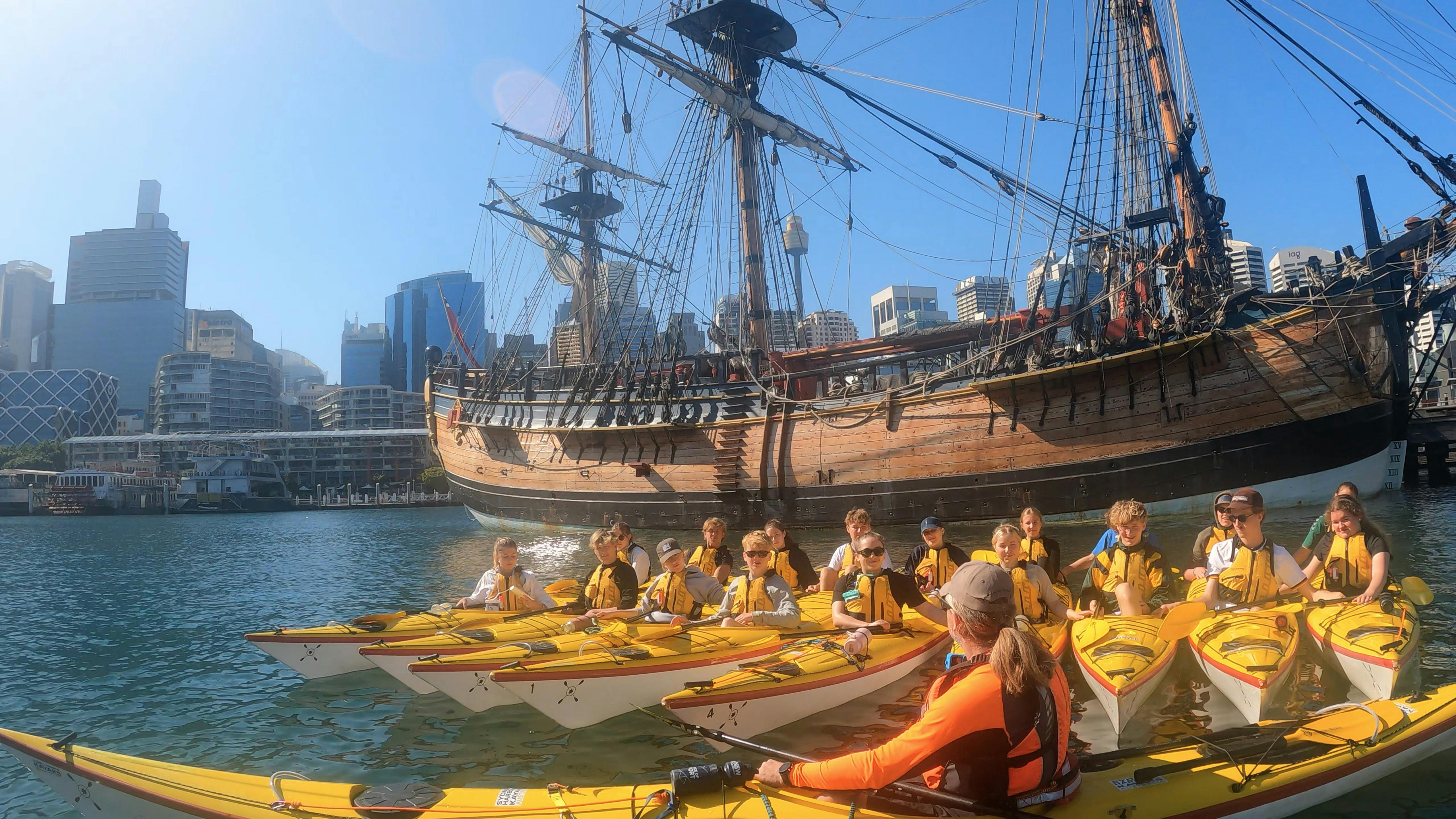 Tall Ships and seakayaking Darling Harbour