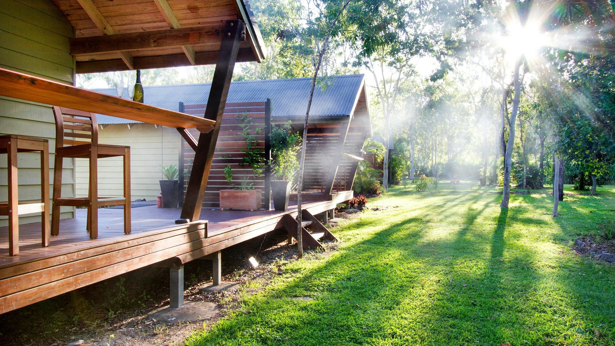 Airlie Beach Eco Cabins. Luxury cabin s nestled in the Australian bush, offering rejuvenation. Airlie Beach Eco Cabins. Luxury cabin s nestled in the Australian bush, offering rejuvenation.