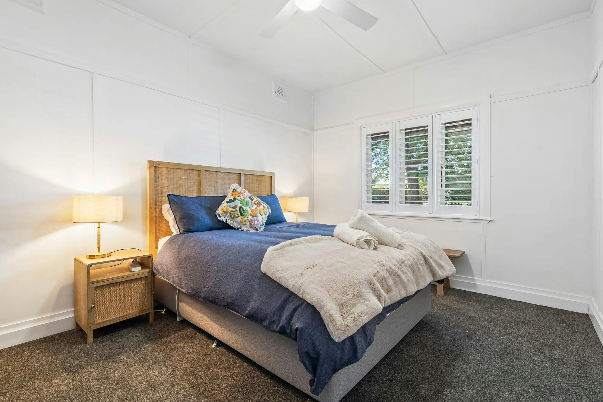 Queen bedroom with modern interiors