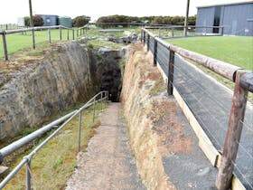 Walkway to surface of the water