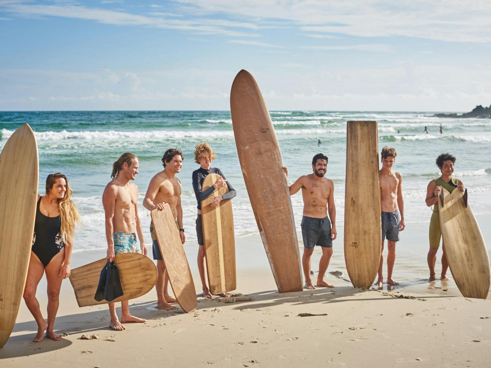 Our freestyle and stoke event held at Wategos Beach attracts boards of yesteryear and a great crowd