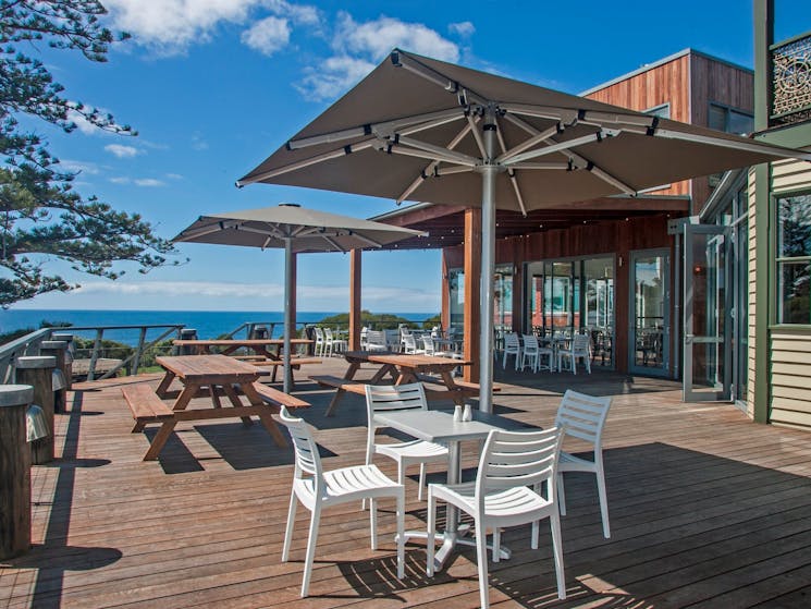 Fantastic view from the deck at the Tathra Hotel