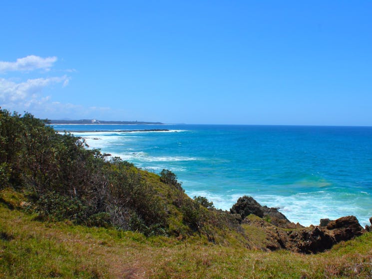 View back to Diggers, Minnie Water in the distance. Bare Point.