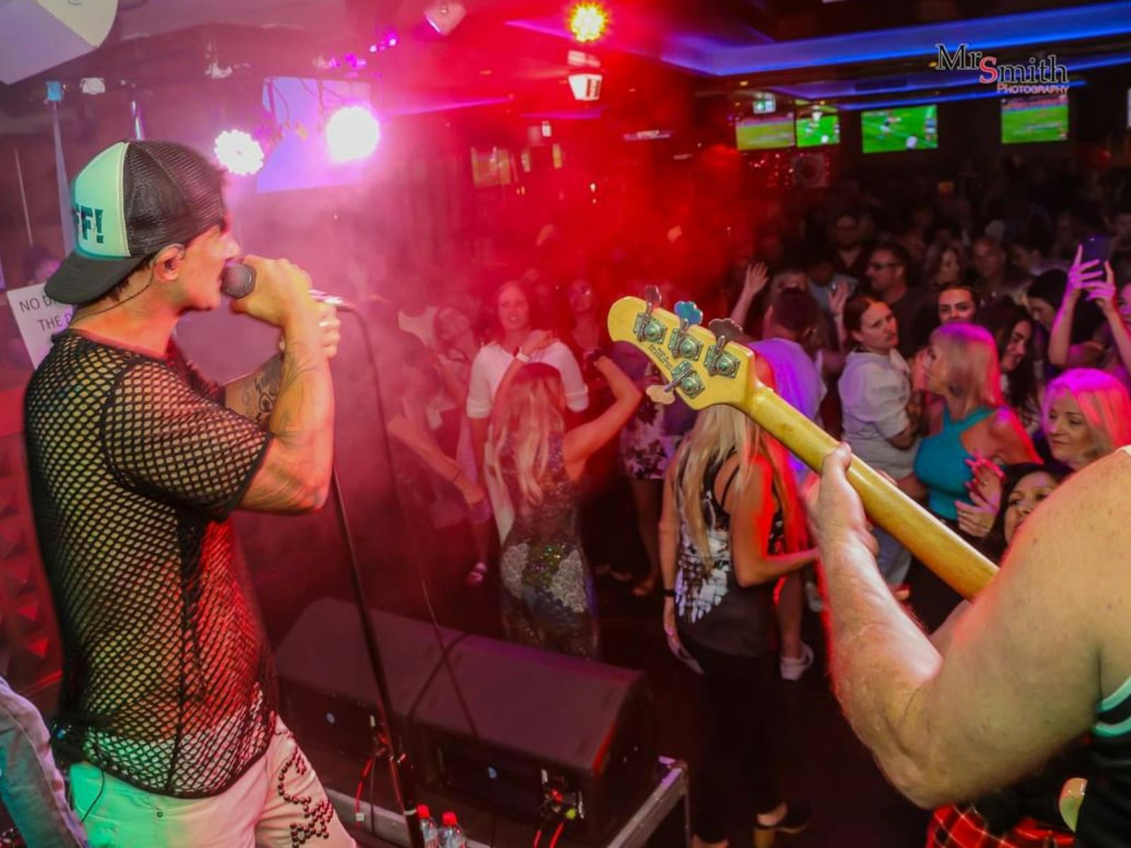 Image of the band on stage