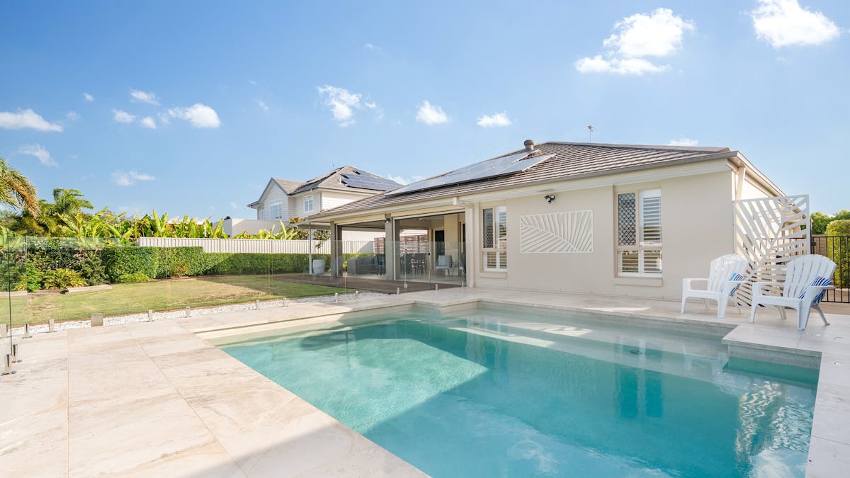 Pool and back area