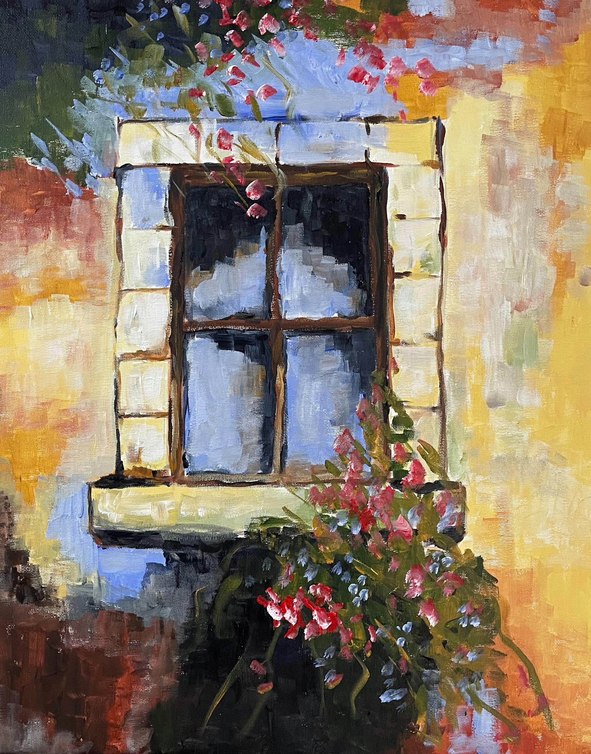 painting of Tuscan window