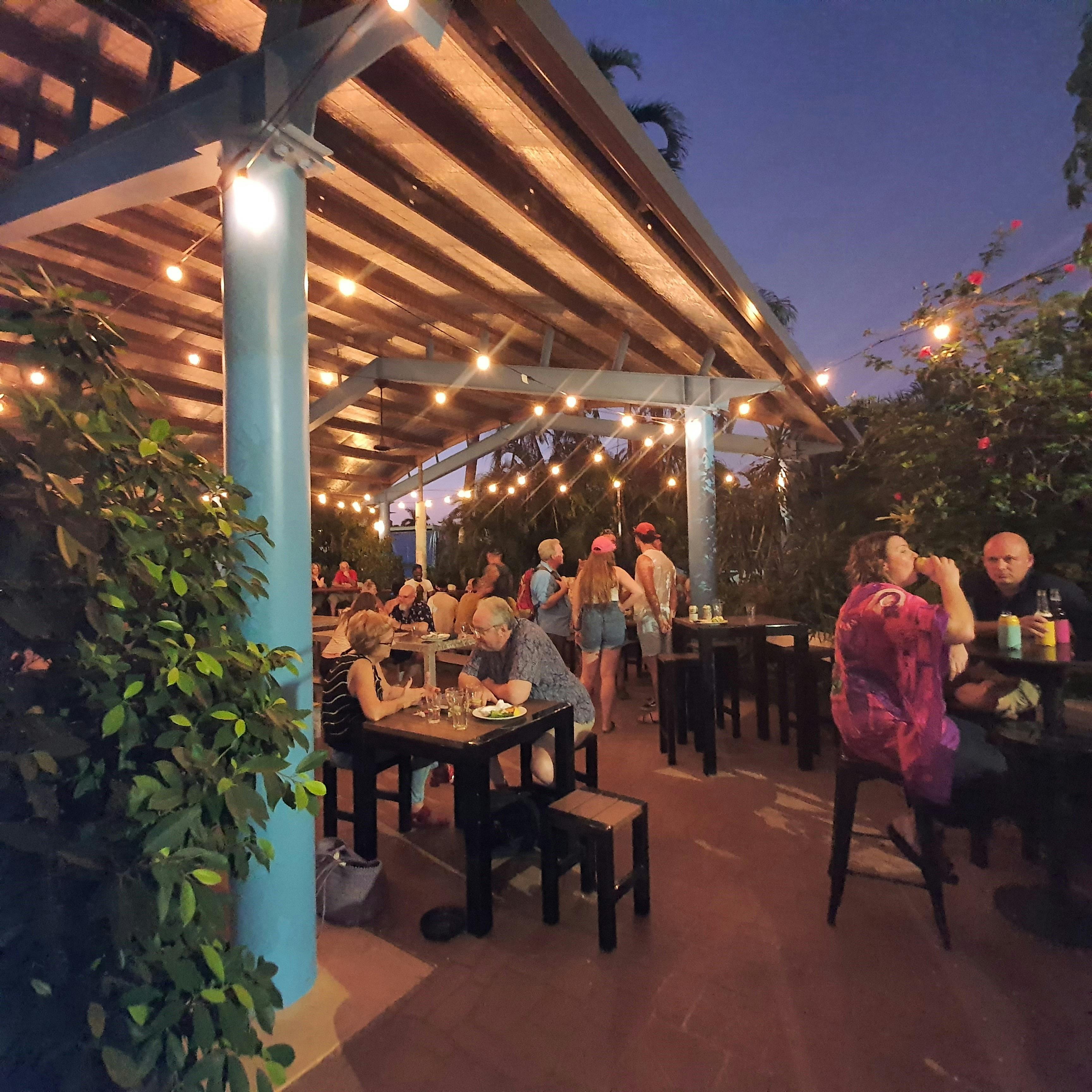 side garden bar area in the licensed premises