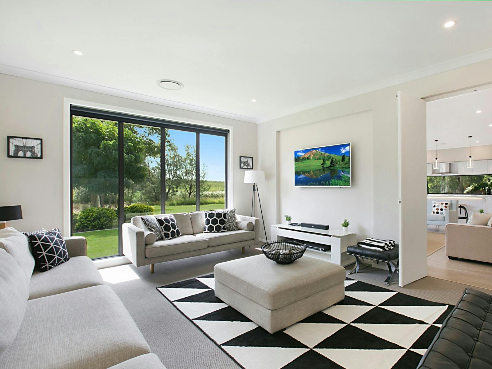 1OAK 2nd entertainment area including lounge and TV