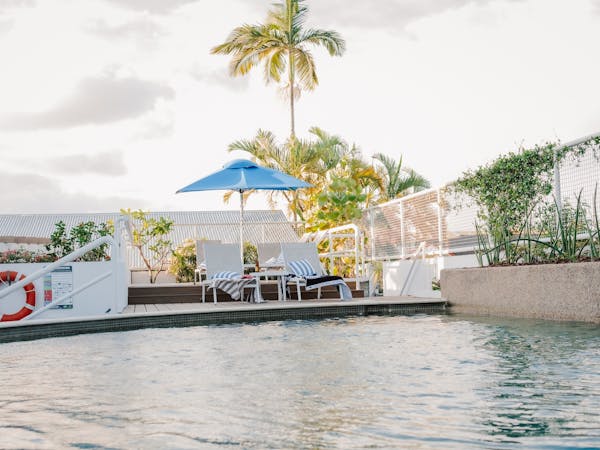 Photo of tropical pool area
