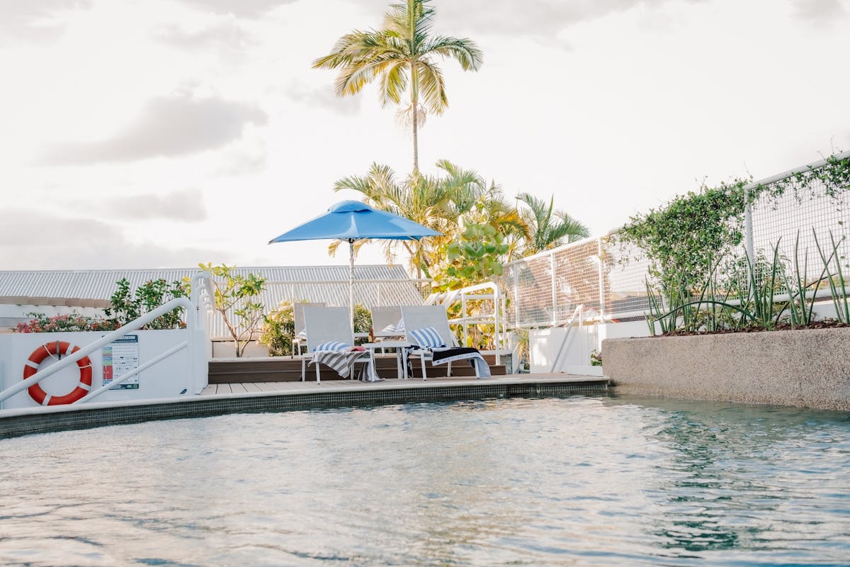 Photo of tropical pool area