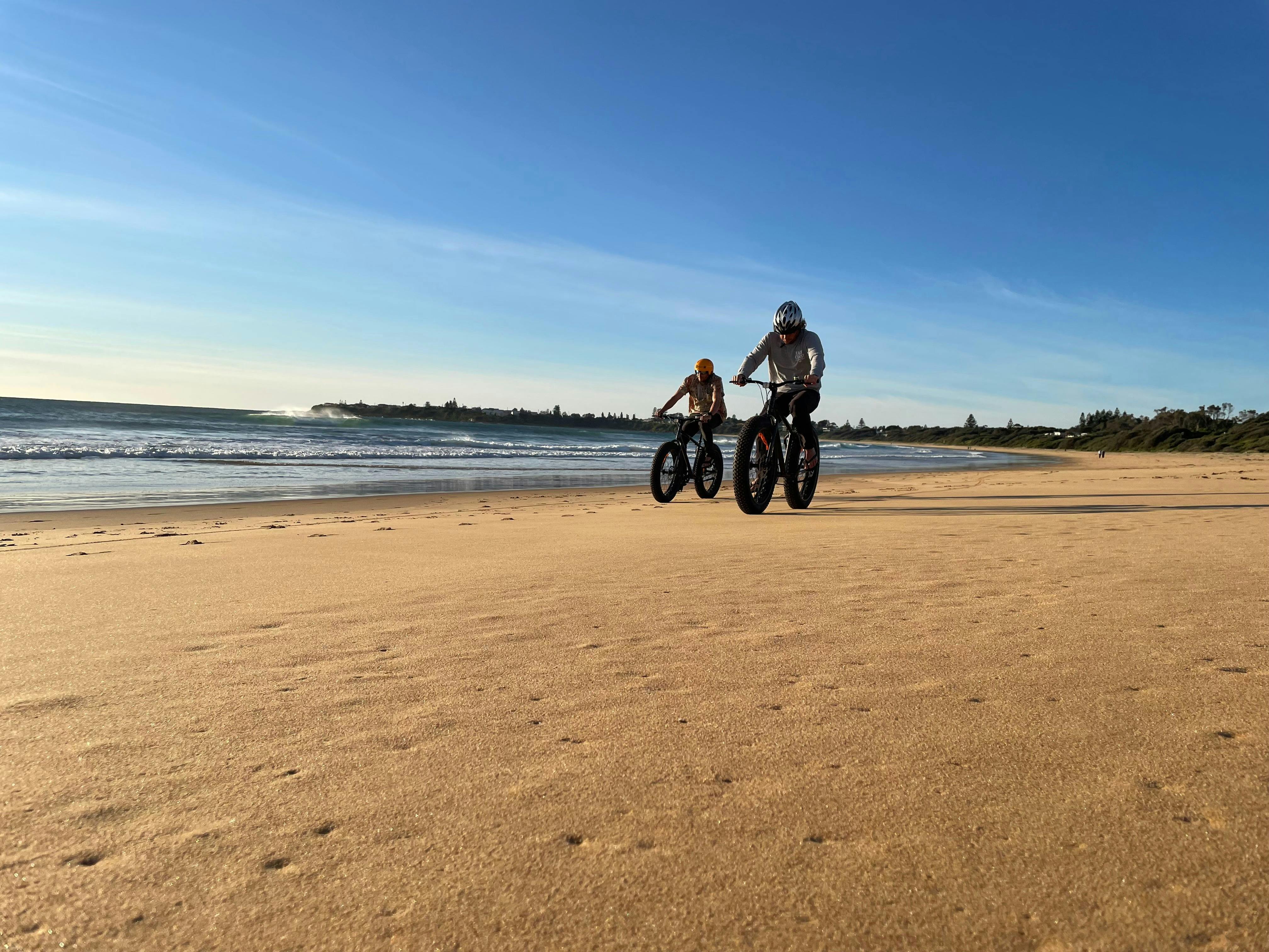 Bikes being ridden on Culburra Beach