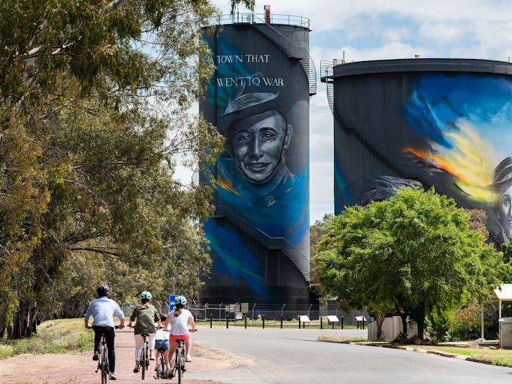 Water Tower Art - with bikes