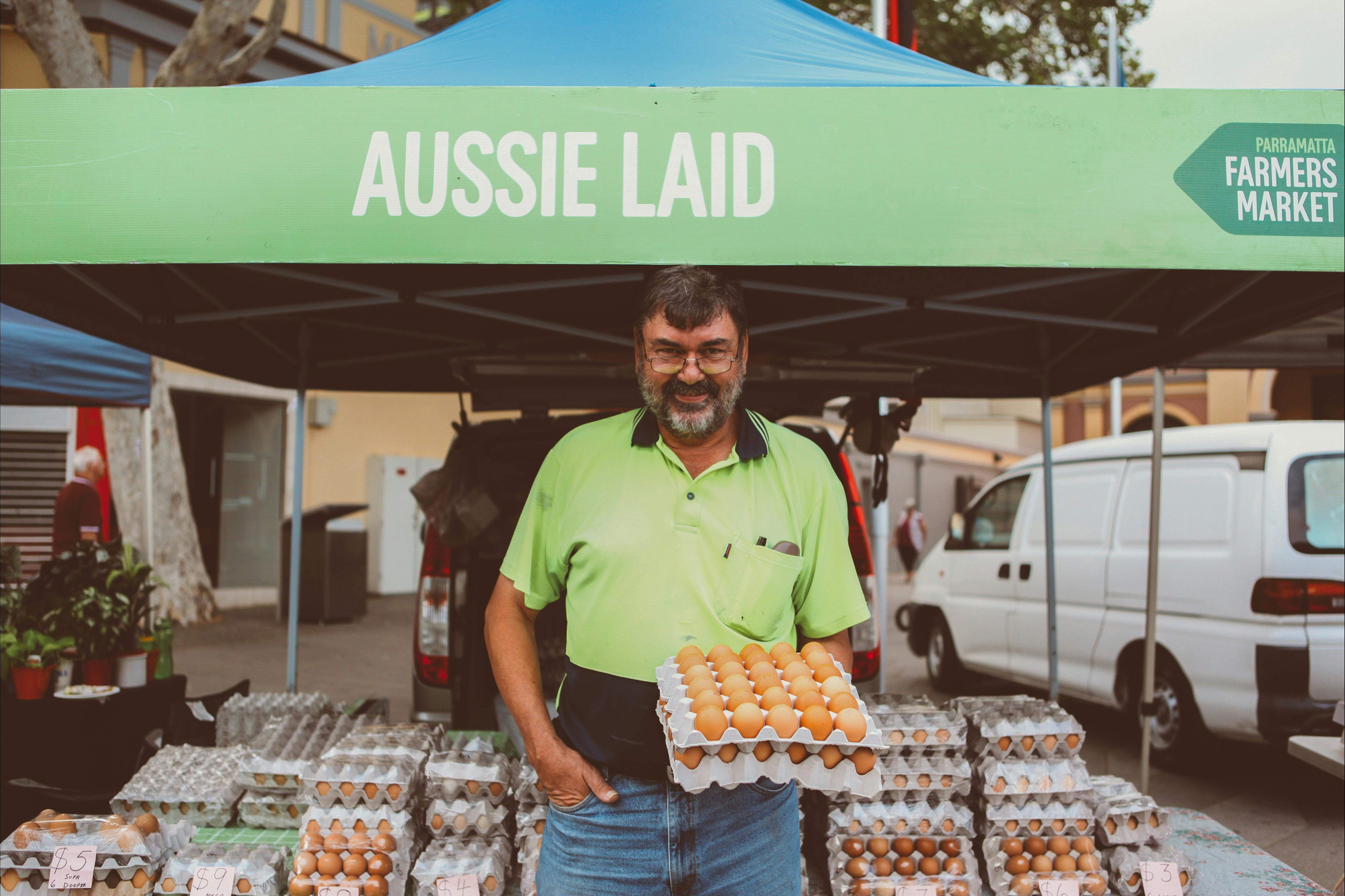Farm fresh eggs stall