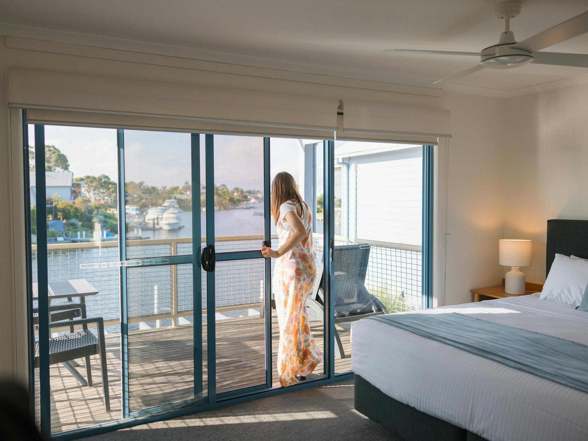 Master bedroom with water views