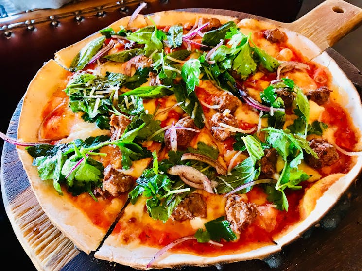 Wood fired pizza a lunch option at both Artemis and Joadja Estate