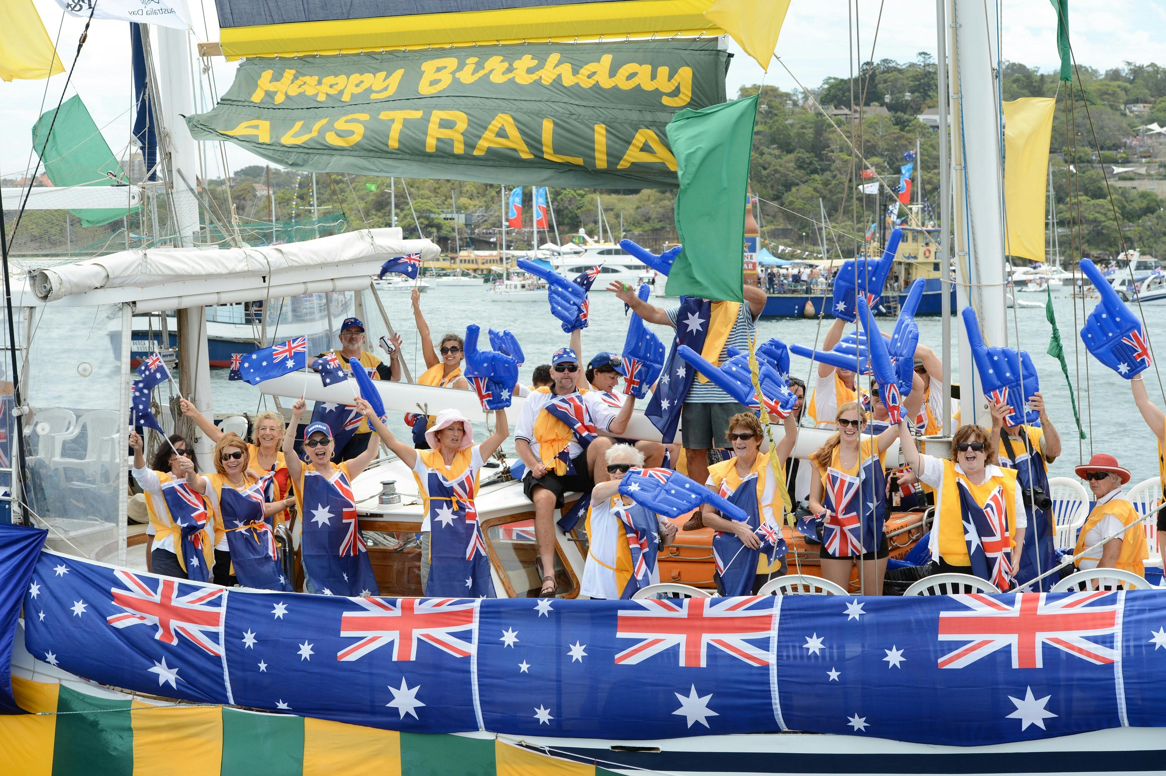 Waving the Aussie flag