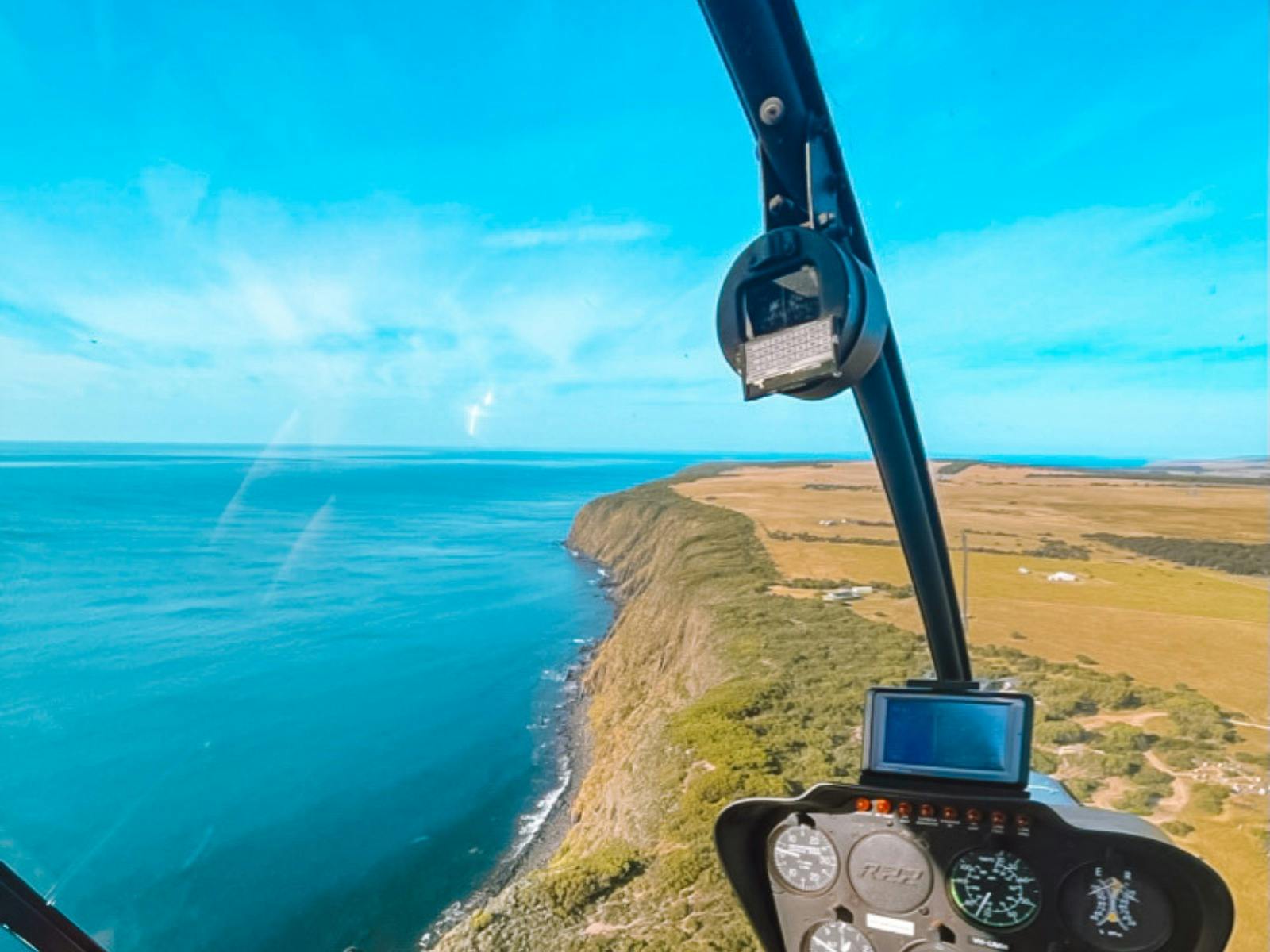 South Australian Helicopters above the South Australian Coastline.