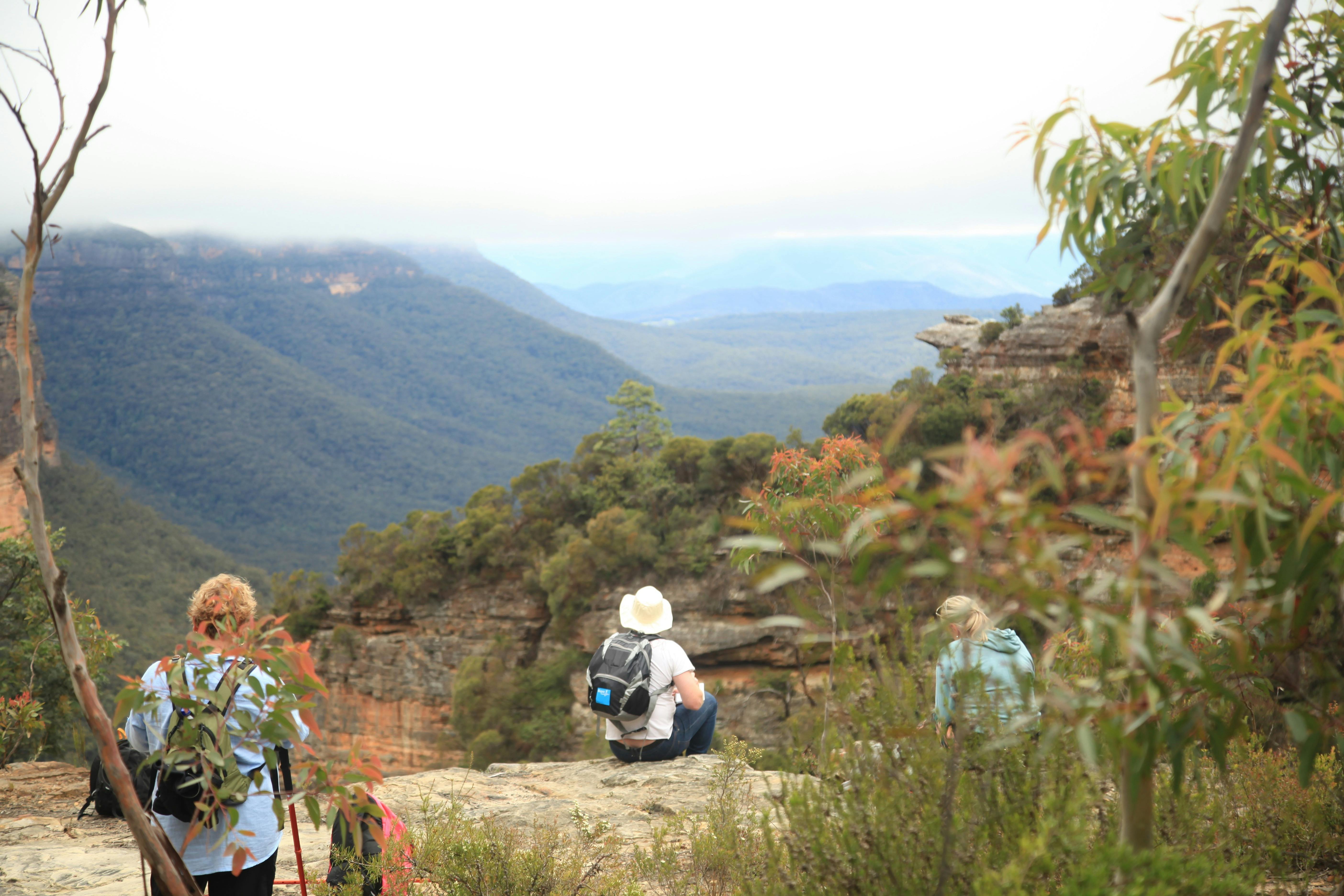 Enjoying the incredible views of the Blue Mountains National Park