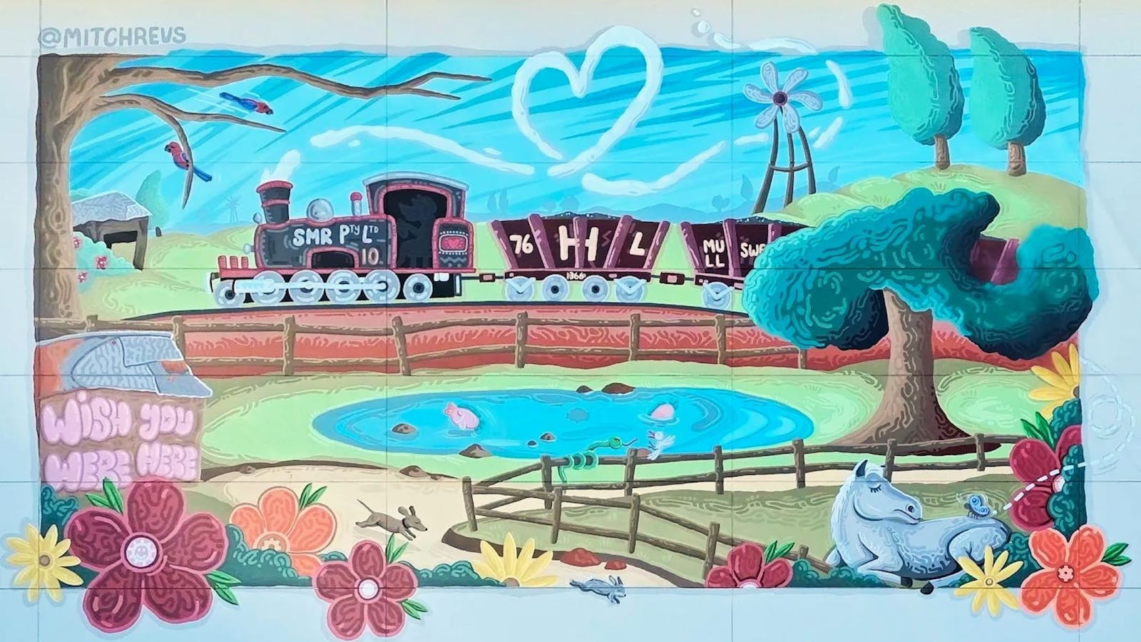 'Wish You Were Here' Mural