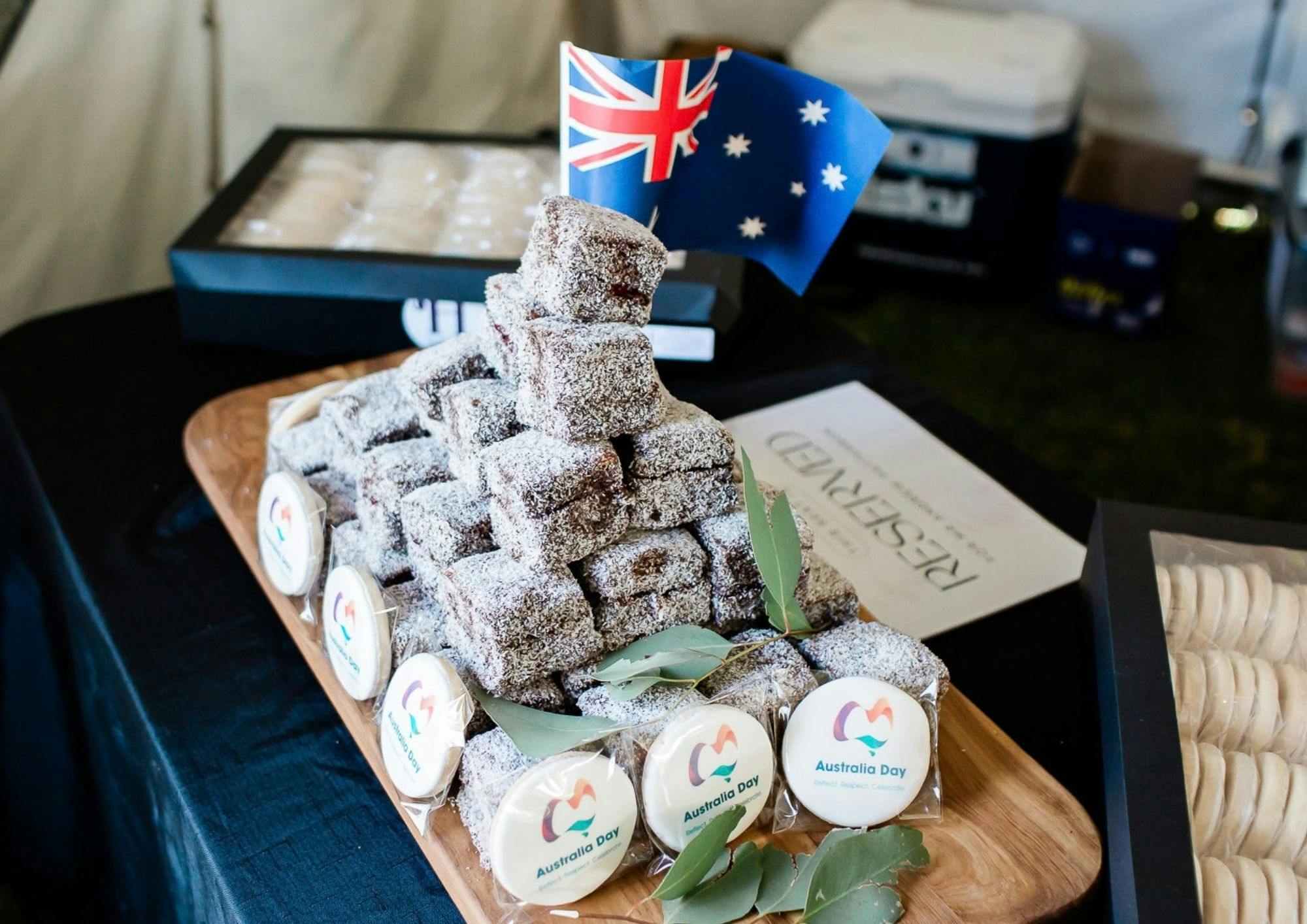 display of deserts representing australia