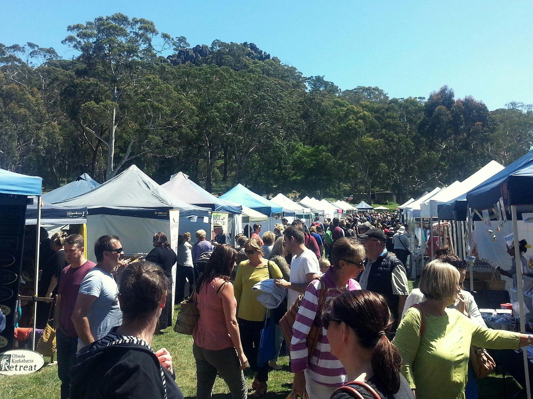 Busy Market Day at Hanging Rock
