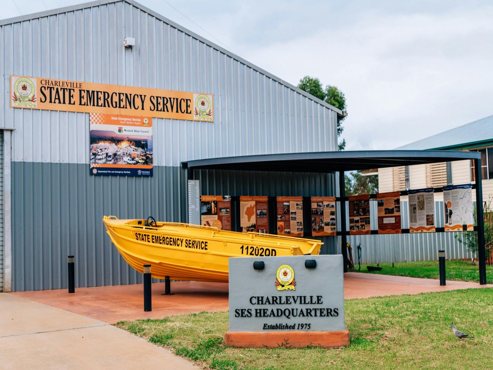 Charleville SES Shed - Flood Display