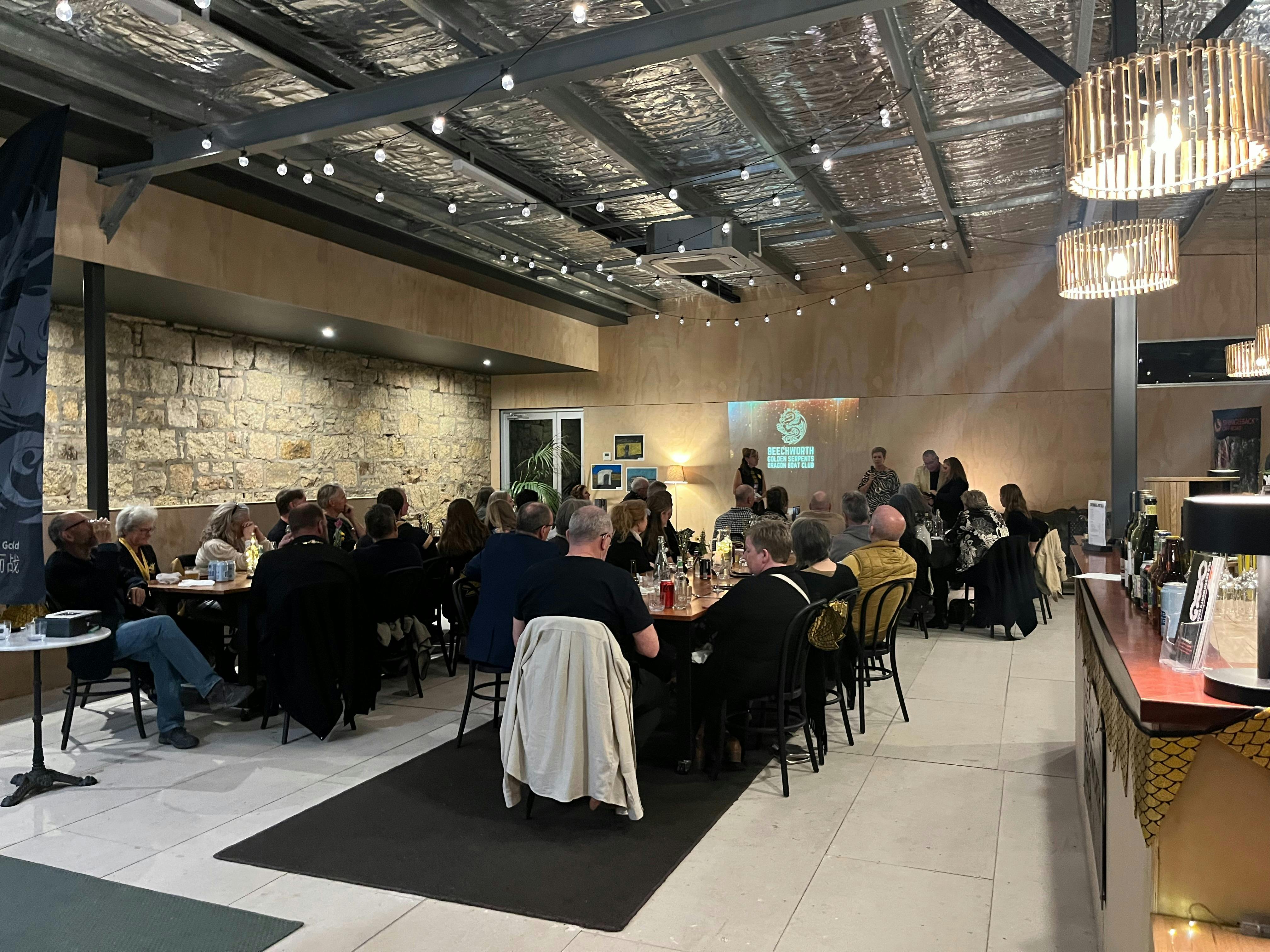 people sitting at tables