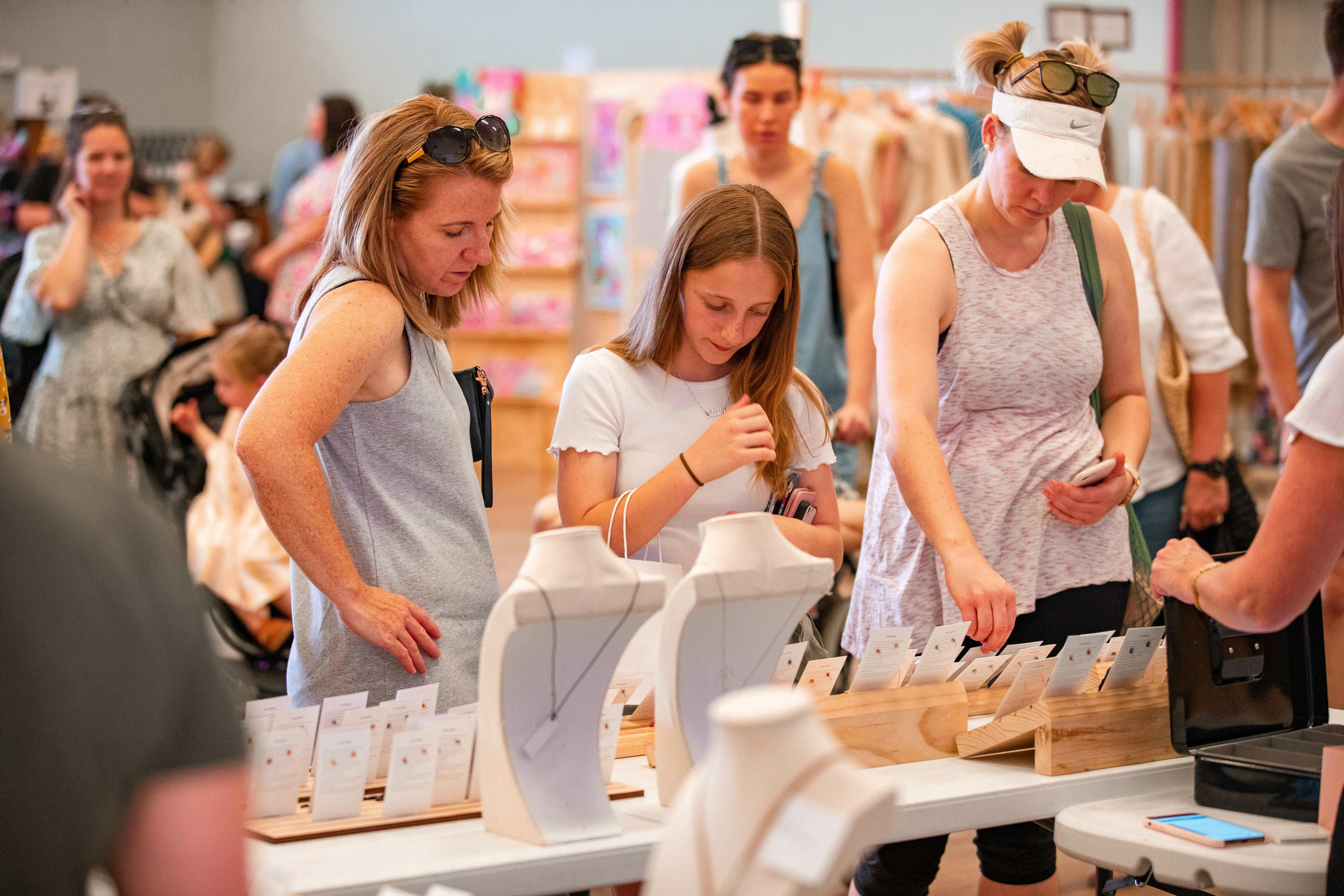 Event-goers at River & Wren Market in Wagga Wagga