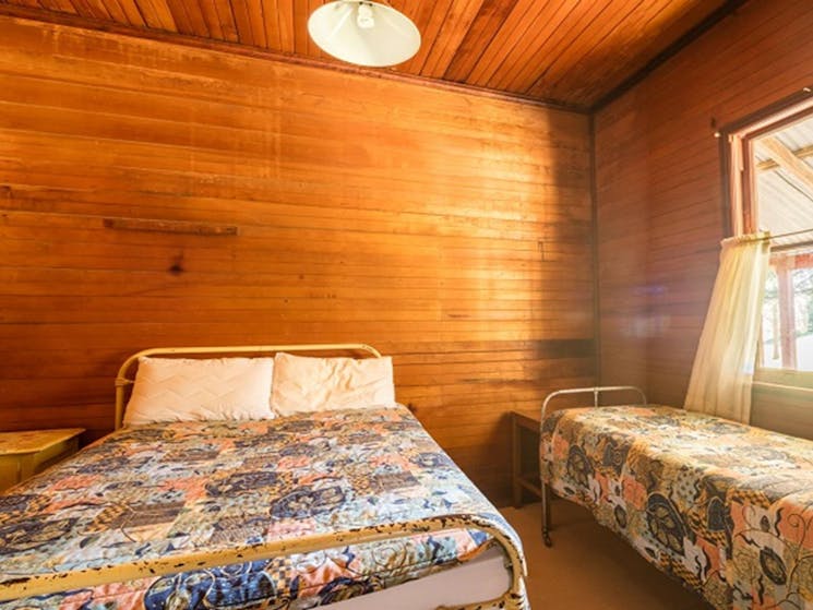 One of the bedrooms in Daffodil Cottage, Kosciuszko National Park. Photo: Murray Vanderveer/OEH