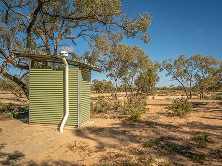 Toilet at campsite 34, Darling River campground. Photo: John Spencer/DPIE