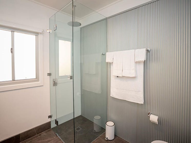 The interior bathroom in Davies Cottage, Myall Lakes National Park. Photo: John Spencer &copy; DPIE