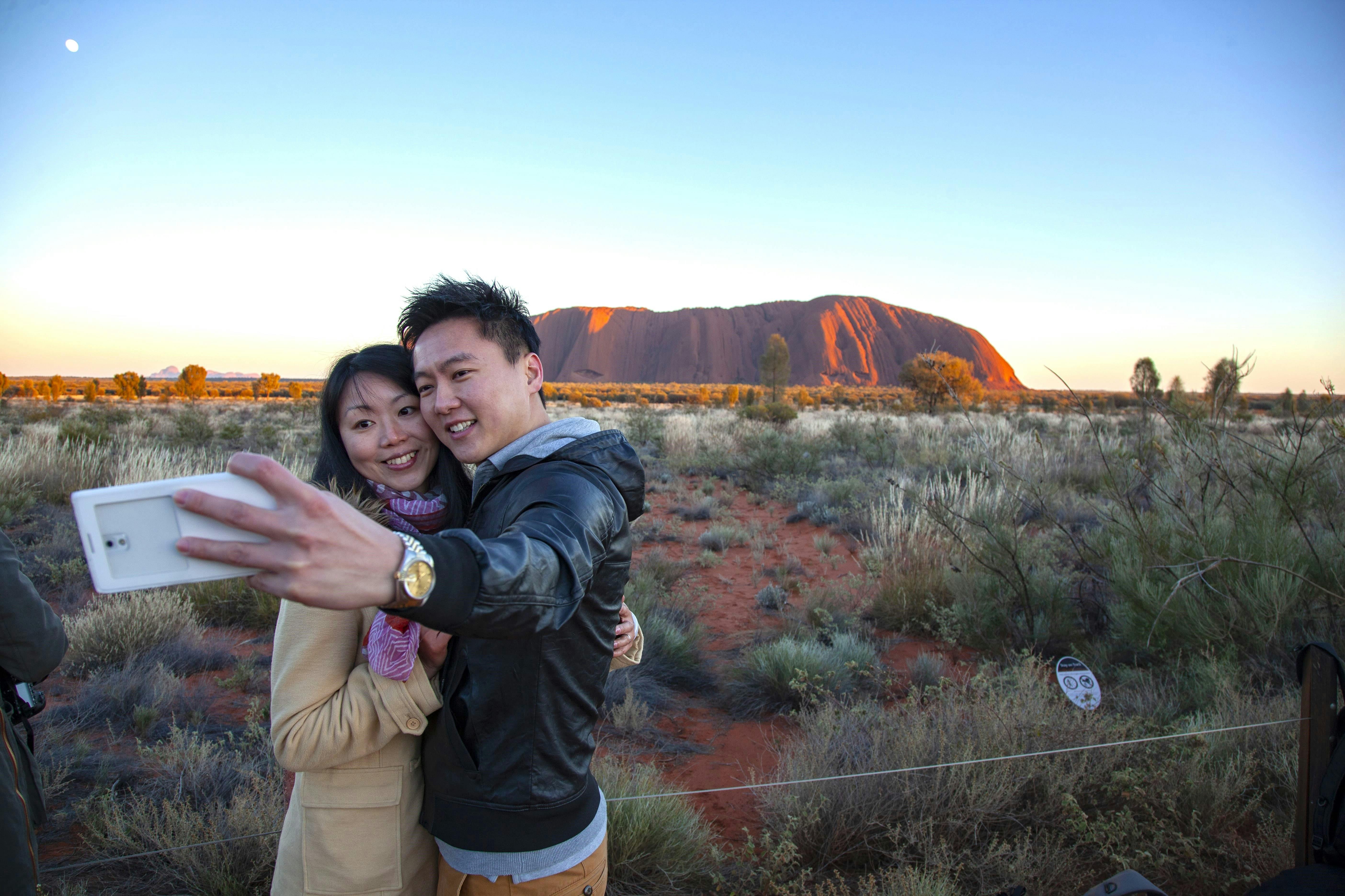 Red Centre Uluru selfie