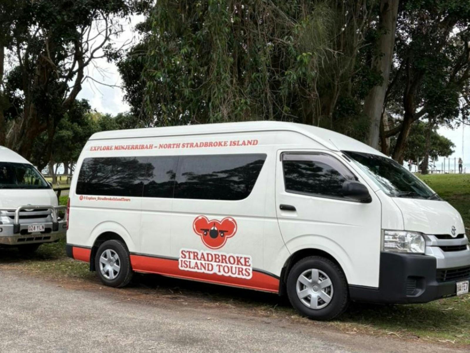 Stradbroke Island Tours’ eco-friendly minibus — your ride to adventure across Minjerribah