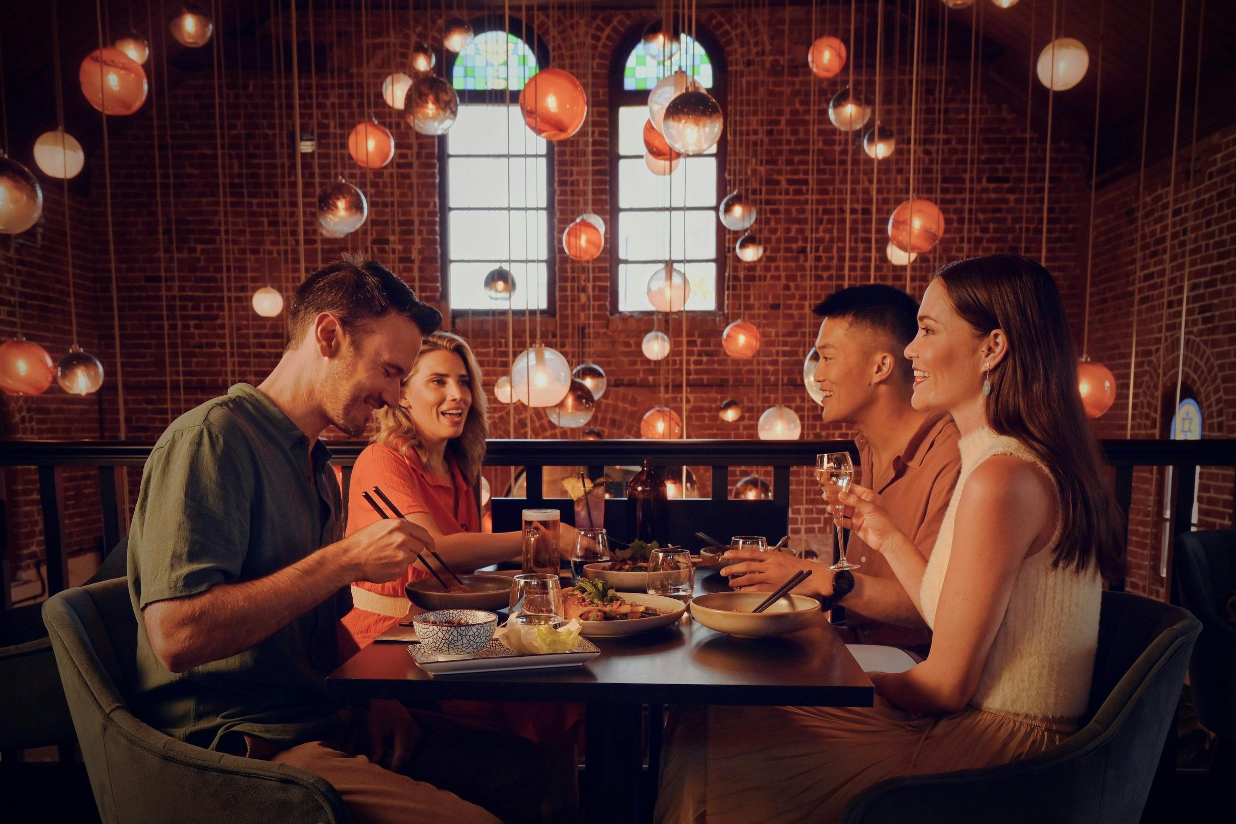 People dining at Tonic and Ginger in Fremantle