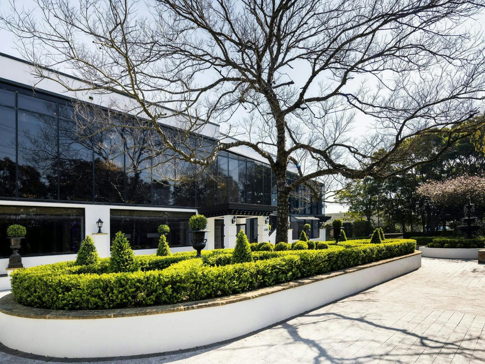 An exclusive outdoor spaces - Belfiore Gardens and La Fontaine at Doltone House Sylvania Waters