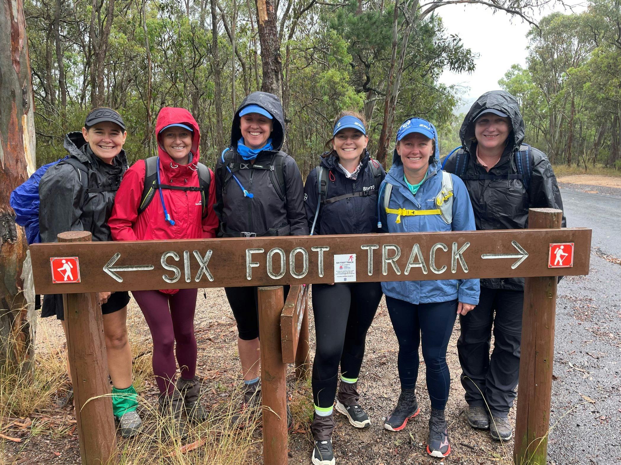Group starting a hike