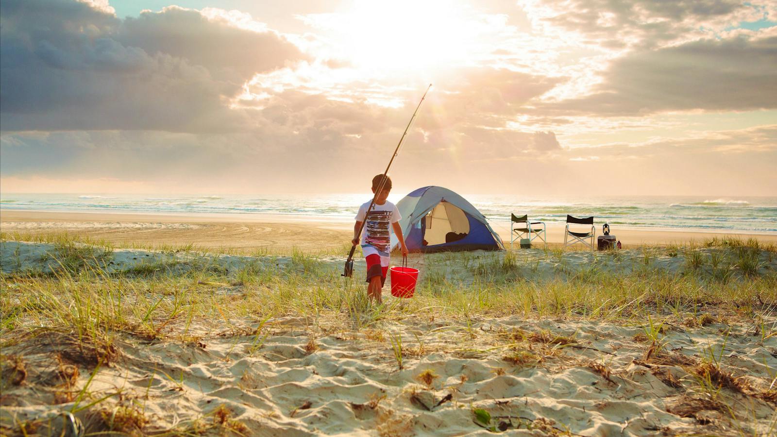 Child enjoying fishing experience