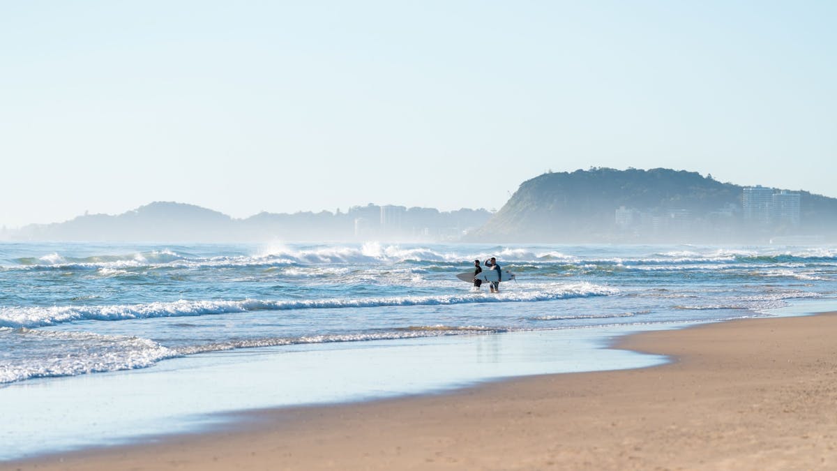 Surfers at Mermaid Beach