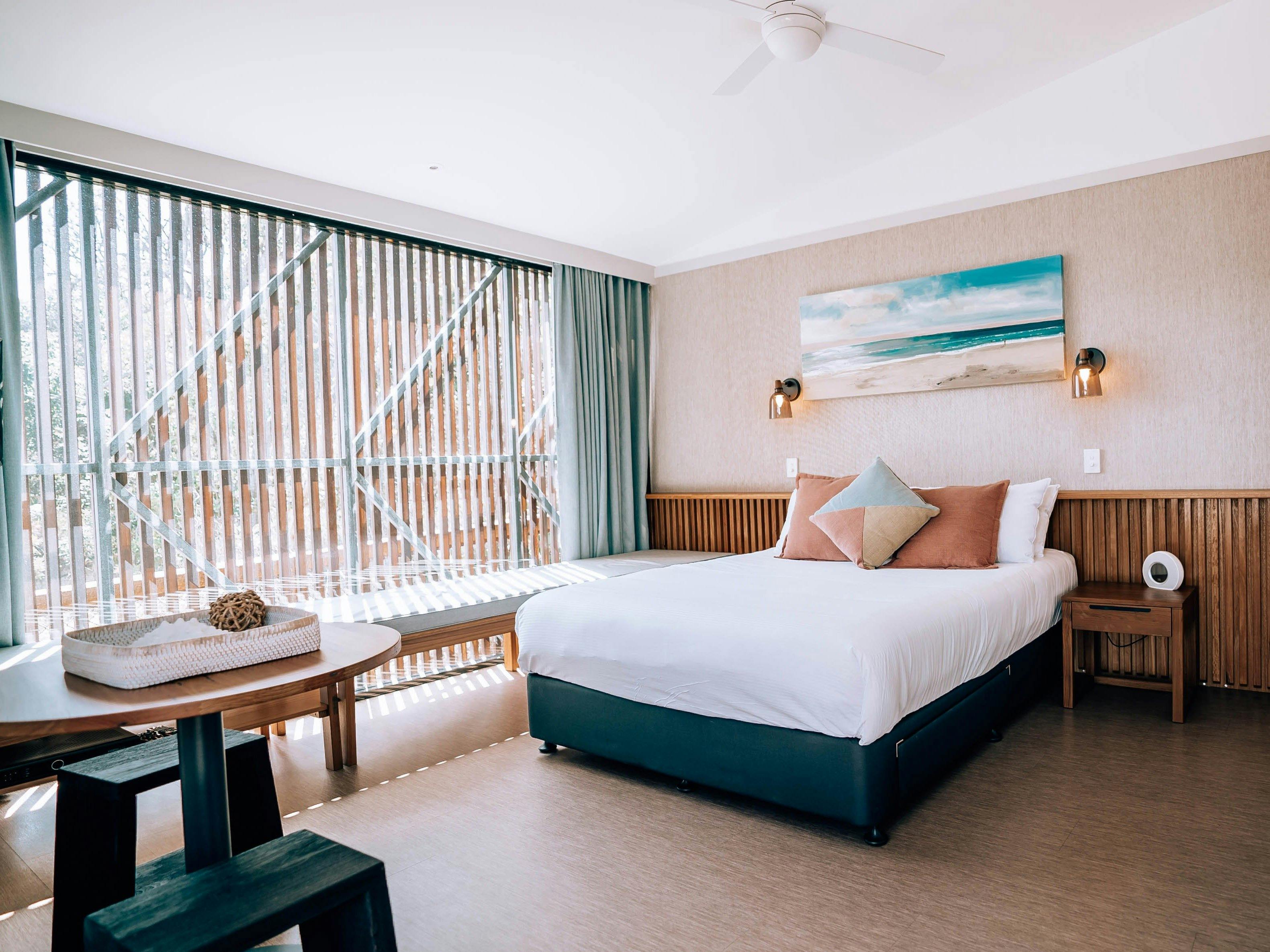 Image of cabin bedroom at Reflections Clarkes Beach