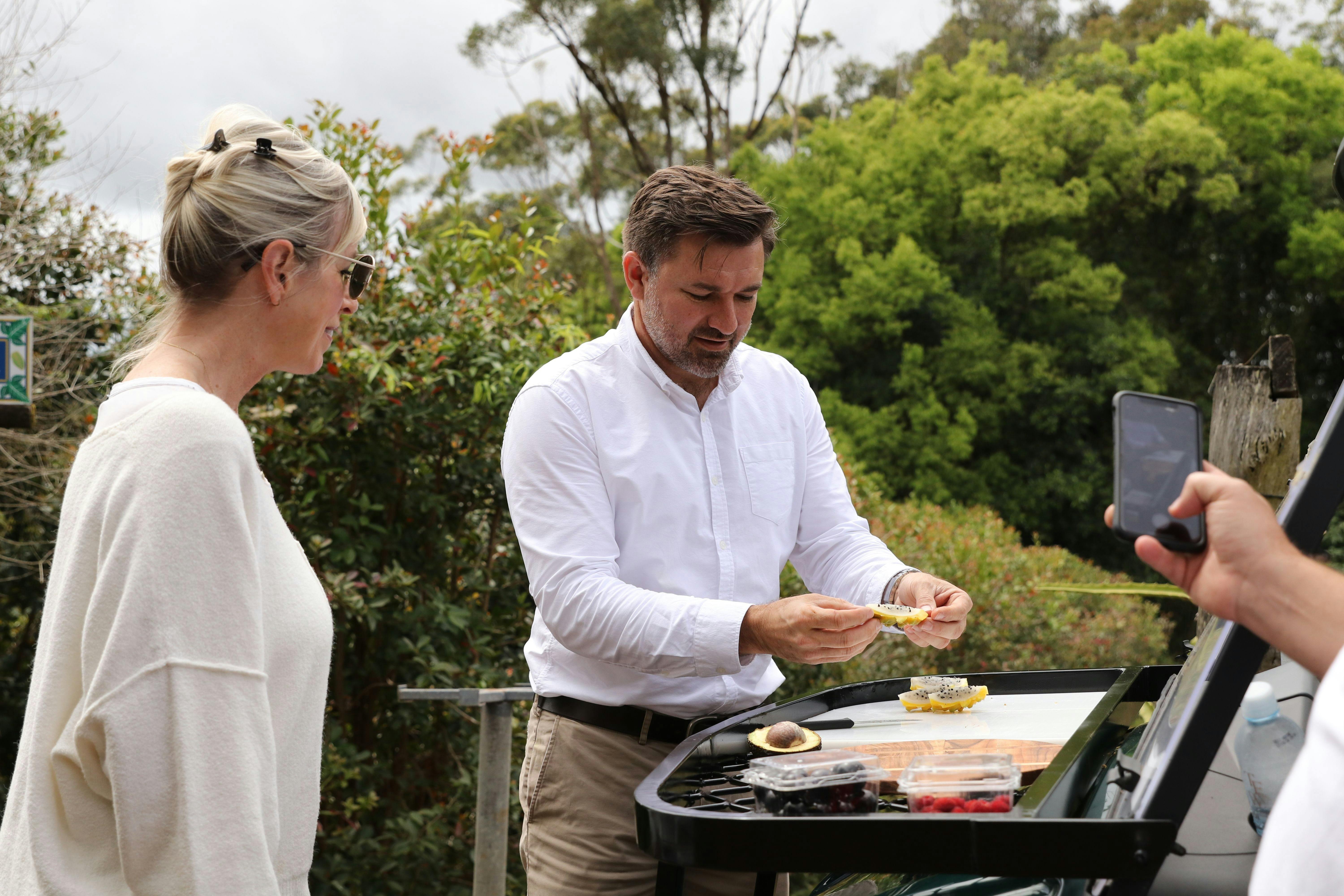 ツアーでのフルーツテイスティング