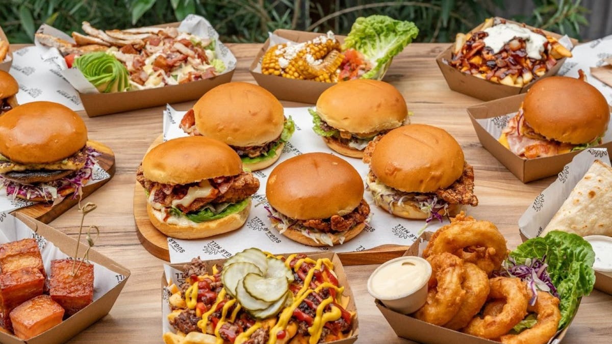 A table full of food