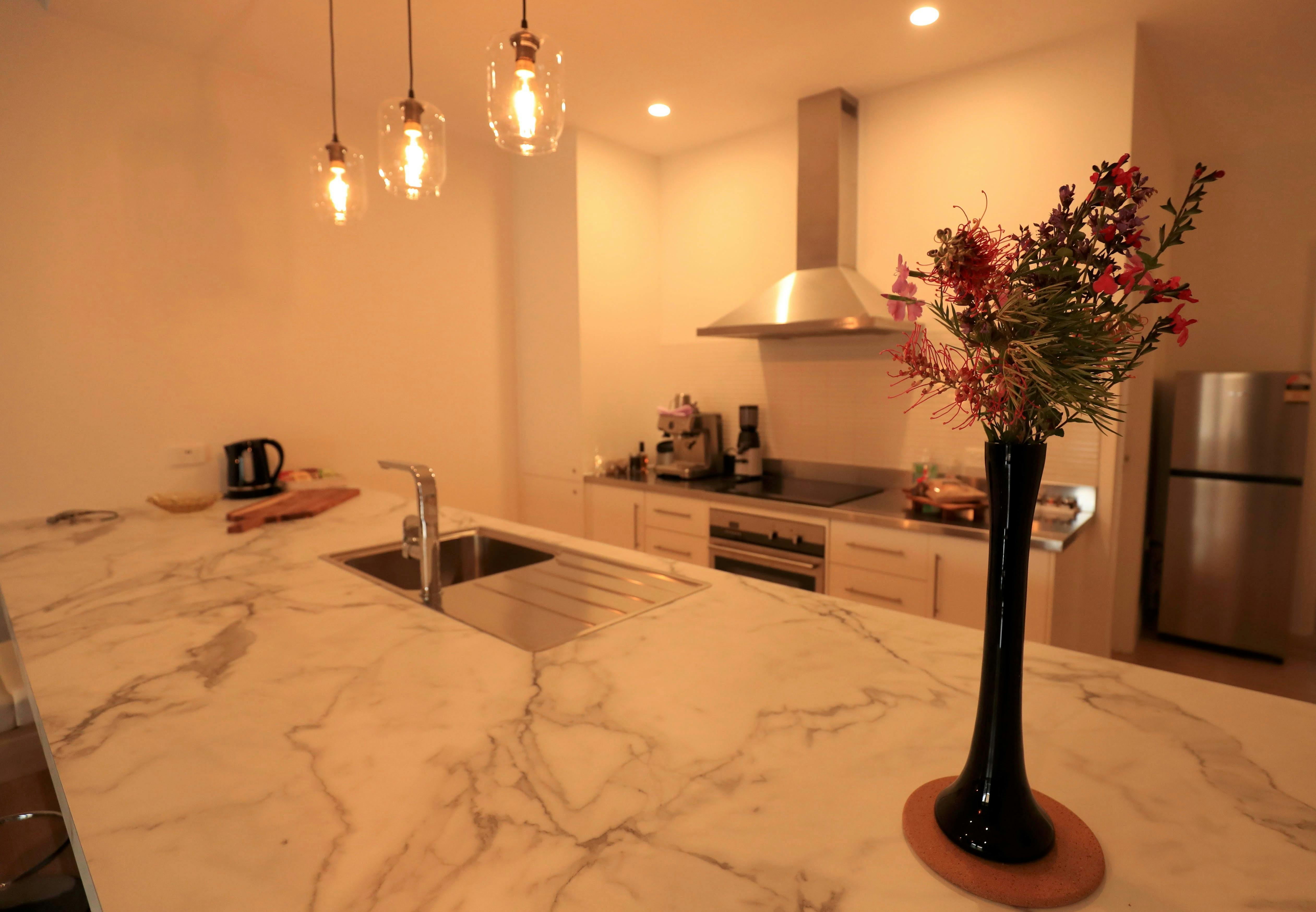 Strathalbyn Cottage Central supports a fully modern kitchen.